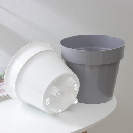 Kashpo for flowers with an insert "Porto", 2.4 l, color gray color-2