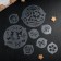 A set of culinary stencils for decorating baking "Bouquet", 8 pcs: 2 pcs d = 20 cm, 6 pcs d = 8 cm