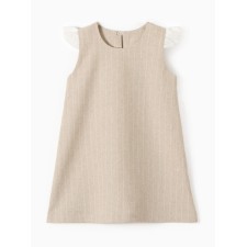 Baby dress minku, beige color, height 92-98 cm