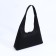 Soper bag with zipper, black color