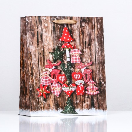 Laminated "Plush Christmas tree", 26 x 32 x 12 cm