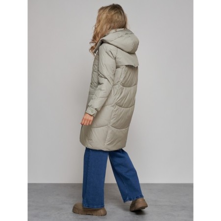 Coat insulated winter female, size 42, color light green-22