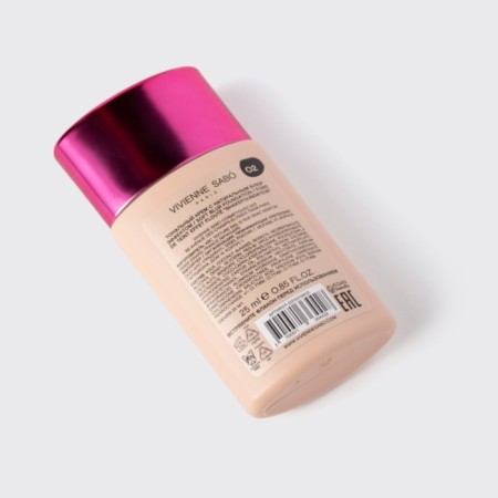 Tonal cream Vivienne Sabo Shakefoundation, with natural bluer effects, tone 02-19