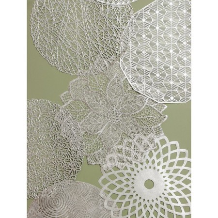 Serving napkin on the table "Hypnosis", d = 38 cm, color silver-9