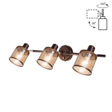 Бра Citilux «Робин» CL535635, 45х25 см, 3х40Вт, E14, цвет коричневый