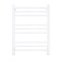 Domoterm water heated towel rail "Calipso" P9, 500x700 mm, white