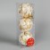 Set of balls plastic D-8 cm, 3 pcs "Rose" white-golden