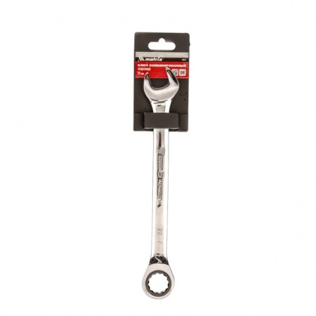 Combined rattling key Matrix 14814, CRV, mirror chromium, 22 mm-3