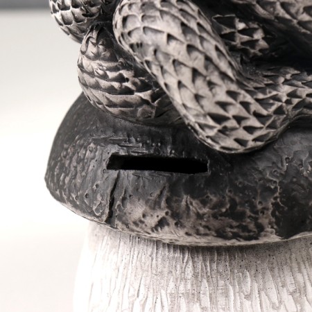 New Year's piggy bank "Snake on the mushroom" 12x11x18 cm-5
