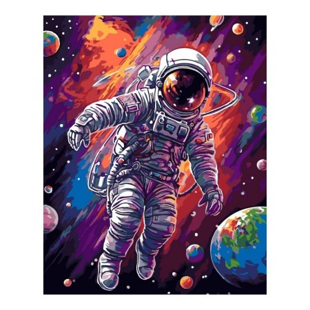 Picture on the numbers "Cosmonaut", canvas on a subframe 40 × 50 cm