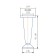 Relief adjustable, h = 100 mm, chromium color