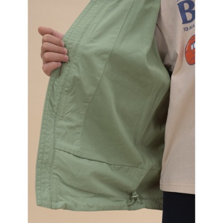 Windbreaker for boys, height 128 cm, green color-3