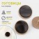 A set of buttons on the leg, d = 25 mm, 3 pcs, the color is black agate