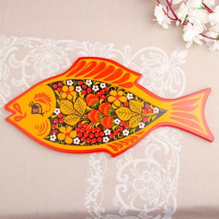 Groot board "Fish", 36 × 18 cm, Khokhloma-6