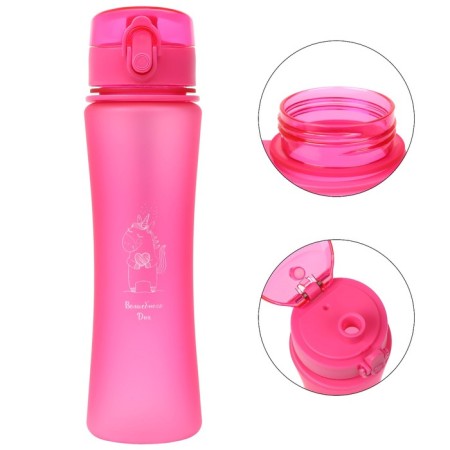 Water bottle, 600 ml, "magic day", pink