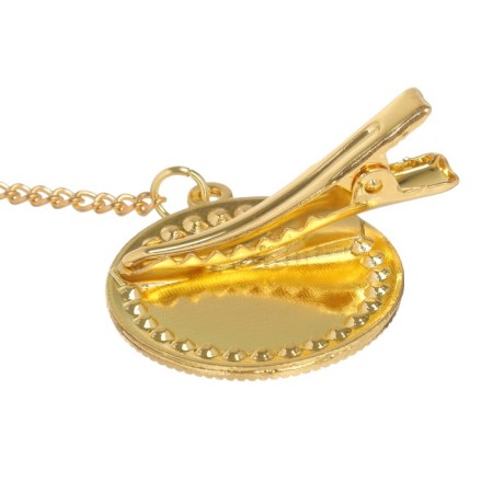 Set: Nipple - Orthodontic dummy with the holder "Crown", with a cap, from 6 months, gold, rhinestones-1