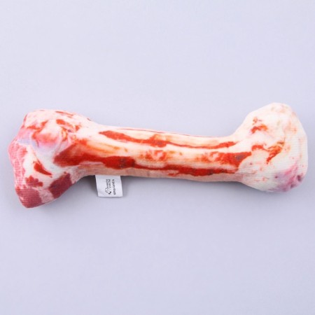 A toy for dogs with a bone of textiles, 19.6 x 6.6 cm-4