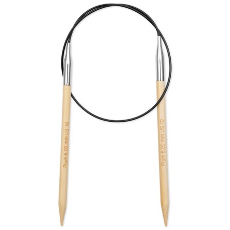 Circular knitting needles, bamboo, 6.0 mm/60cm, 1 pc-1