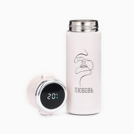 Thermal circle, 420 ml, Simple "Love", retains heat 8 hours, thermometer-9