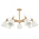 Ceiling EVOLUCE lamp. Sle103802-07. Balcamo. 7x60 watts, E27, 75x75x45 cm, color light wood, white