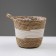 Kashpo wicker "Tanzania" with a pen, 21.5x21.5x18.8 cm, natural, white