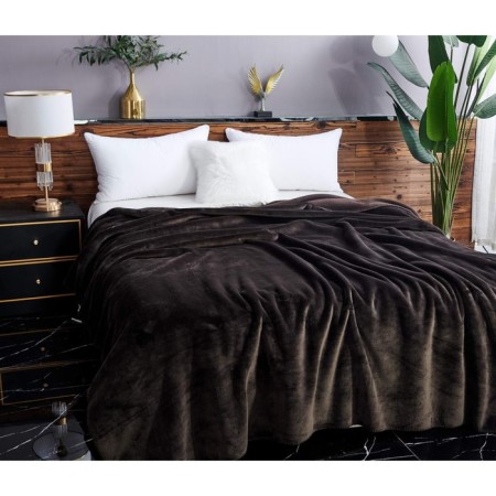 Sofia blanket, size 220x240 cm, coffee color-1