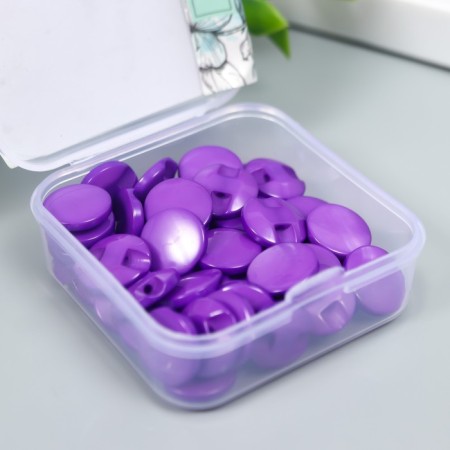 Buttons plastic on the midnight "Kruglyash violet 1.3x1.3 cm set 50 pcs 2x5x5.5 cm-3