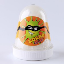 Слайм Плюх ZORRO, перламутровый с шариками, капсула 130 гр., жемчуг