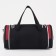 Sports bag, 3 parts on zippers, external pocket, black/red color