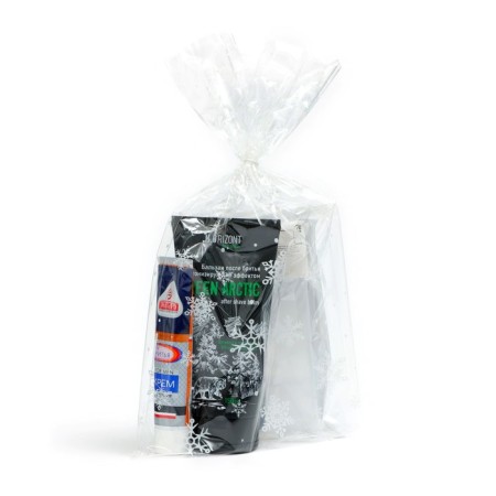 Set for shaving: shaving cream +Broken machine with a replaceable cassette +tonic balsam 1025764