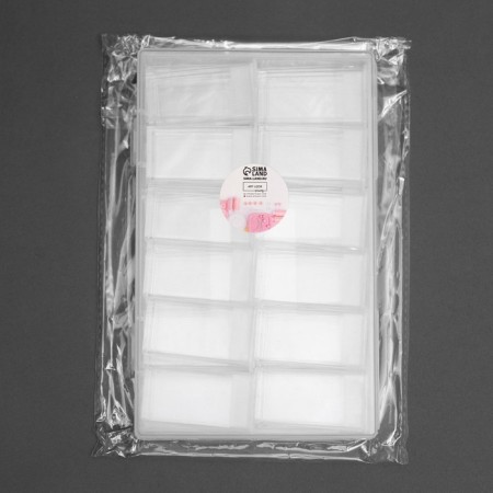 A set of jars for needlework, 24 pcs, 1 × 2.5 × 5 cm, in a container, 18 × 11 × 3 cm, the color is transparent-3