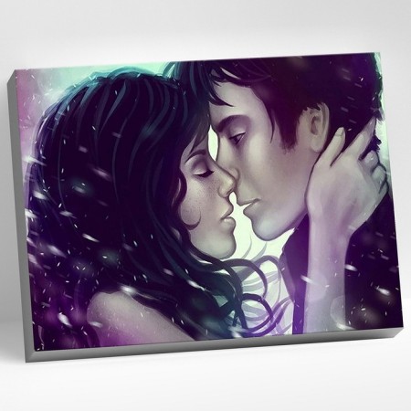 Picture on the numbers "Kiss", 40 × 50 cm, 19 colors
