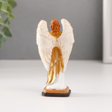 Souvenir Polystone "Prayer of an angel in a golden robe" 10 cm-2