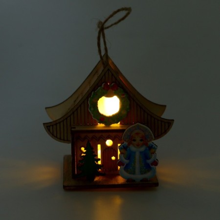 Light decor "New Year's house of the Snow Maiden" 5.9 × 8.3 × 7.5 cm, mix-4