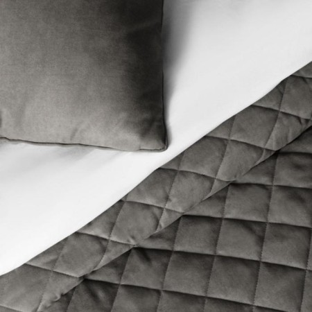 Cover with pillowcases "Kim", size 160x220 cm, dark gray color-3