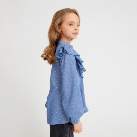 Children's shirt Minaku: Cotton Collection Blue Blue, Height 104-3