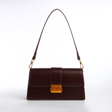 Female bag Textura, average size, brown color-1