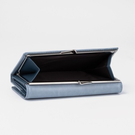 Women's wallet on magnets, blue color-2