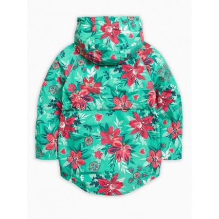 Vetrovka for girls, height 98 cm, emerald color-1