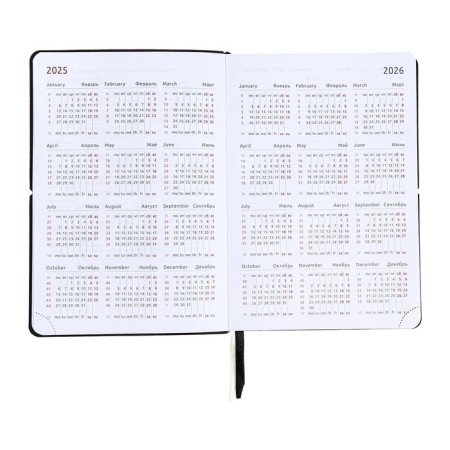 Dated diary 2024 A5 176 sheets, Devente.Saltos, soft cover of artificial leather, lies, cream block 70 g/m2, black-12
