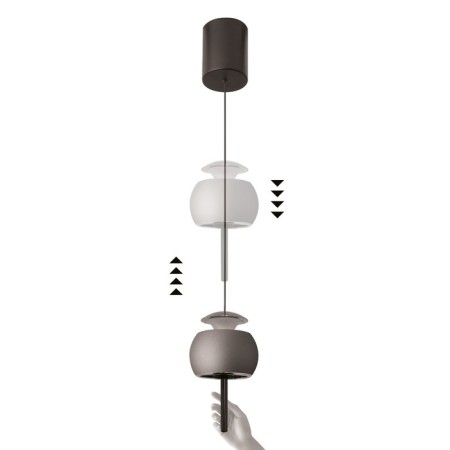 Suspended Mantra Roller, Led, 450lm, 3000k, 268 mm, black color-2