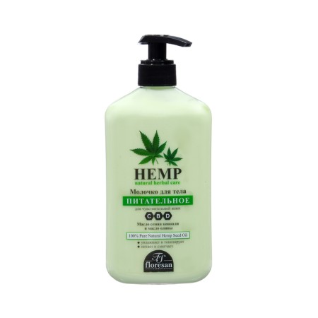 Body milk nutrient Floresan for sensitive skin with hemp seed oil, 500 ml
