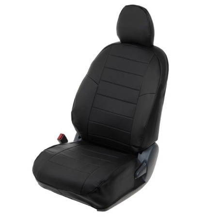 Autorekhly for Hyundai Santa Fe, jeep, Korean assembly, 2006-2013, black, eco-leather, set