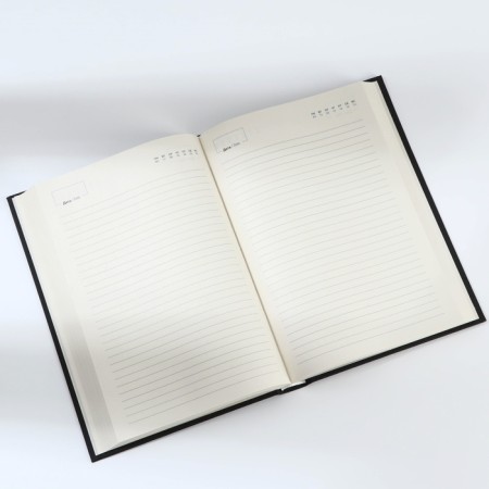 Deliciper of Leduced A5, 160 liters. Solid cover. Leatherette. Black. Cream block-6