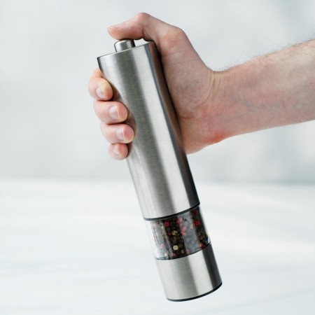 Electric mill for spices Magistro Steel, with backlight, silver color-6