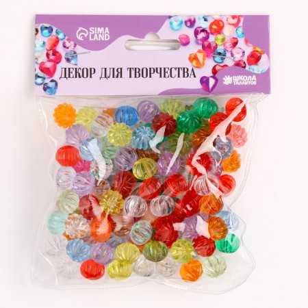 Crystals are plastic decorative, set of 140 g, size 1 pc. - 1 × 1.5 cm, color mix-1