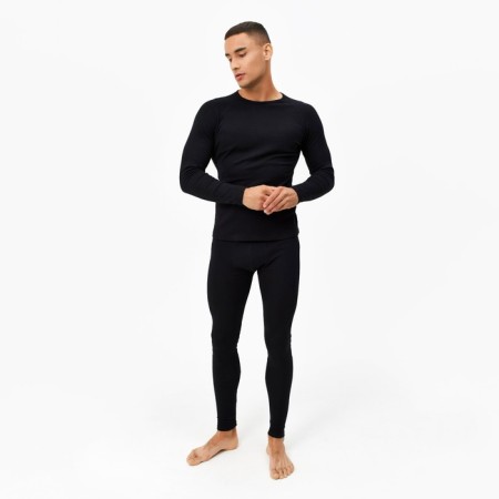 Thermo set of men's (jumper, trousers) Black color, river 58-5