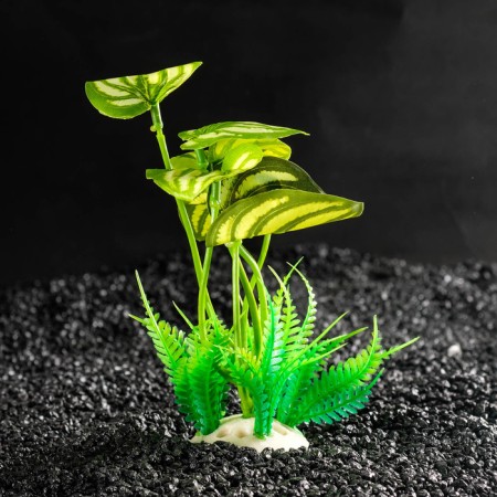 Artificial aquarium plant, 10.5 x 10.5 x 14 cm