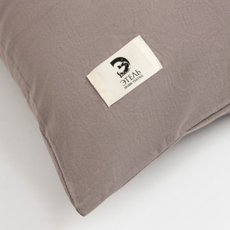 A set of pillowcases Ethel 50*70 cm - 2 pcs, col. Gray, greedy cotton, 140g/m2-1