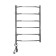Domoterm electric heated towel rail "Laura", 500 x 800 mm, 6 crossbars, left, chrome